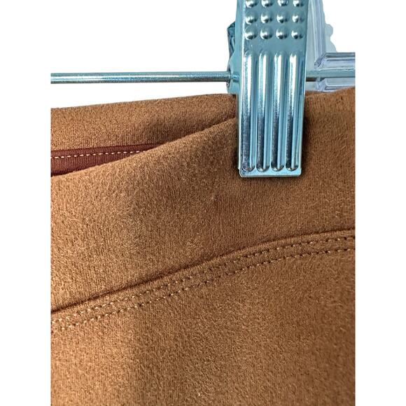 Spanx Brown Casual Pull On Stretch Slimming Faux Suede Leggings Size Medium - Picture 9 of 15